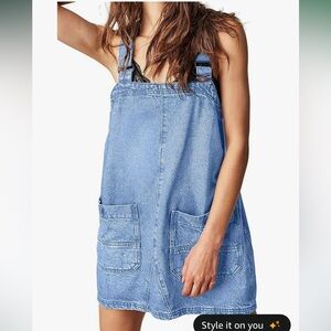Blue Denim Overall Dress